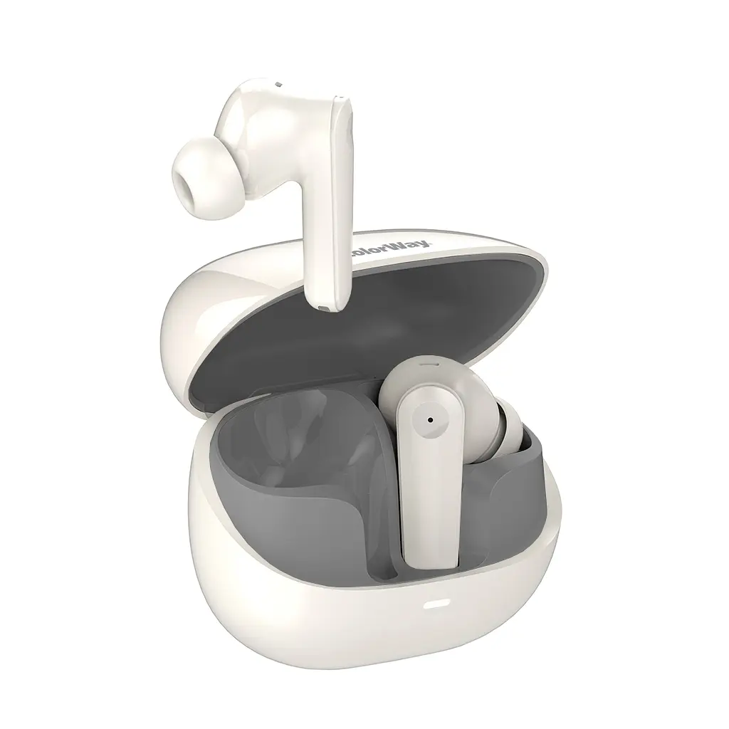 Навушники ColorWay Slim TWS-1 Earbuds Long Life Beige (CW-TWS1BE) - фото 3