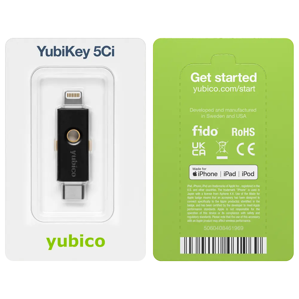 Апаратний ключ Yubico Yubikey 5Ci USB Type-C, Lightning (683072) - фото 6