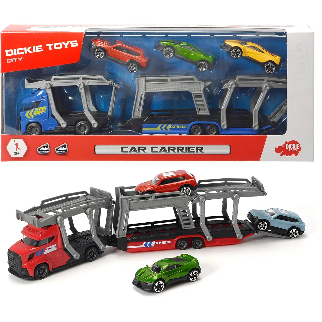 Автотранспортер Dickie Toys з 3 машинками 28 см в асортименті (3745008)