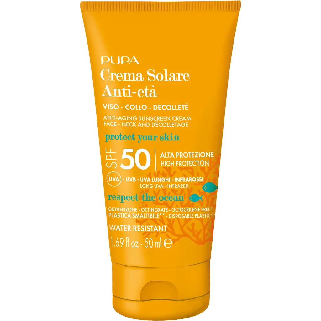 Антивіковий сонцезахисний крем Pupa Anti-Aging Sunscreen Cream High Protection SPF 50, 50 мл (1067473) - фото 2
