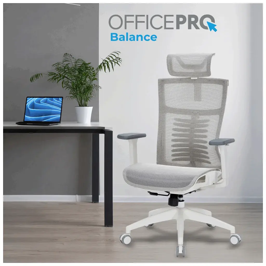 Офісне крісло OfficePro Balance OC620-W-LG-LG (OC620-W-LG-LG) - фото 2