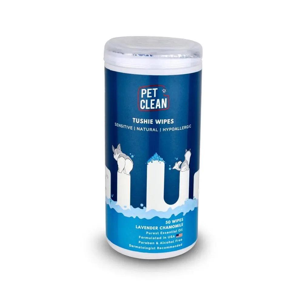 Вологі серветки Pet Clean PET TUSHIE WIPES гіпоалергенні для тварин з ароматом Алое Віра 50 шт. (арт.CCPT50)