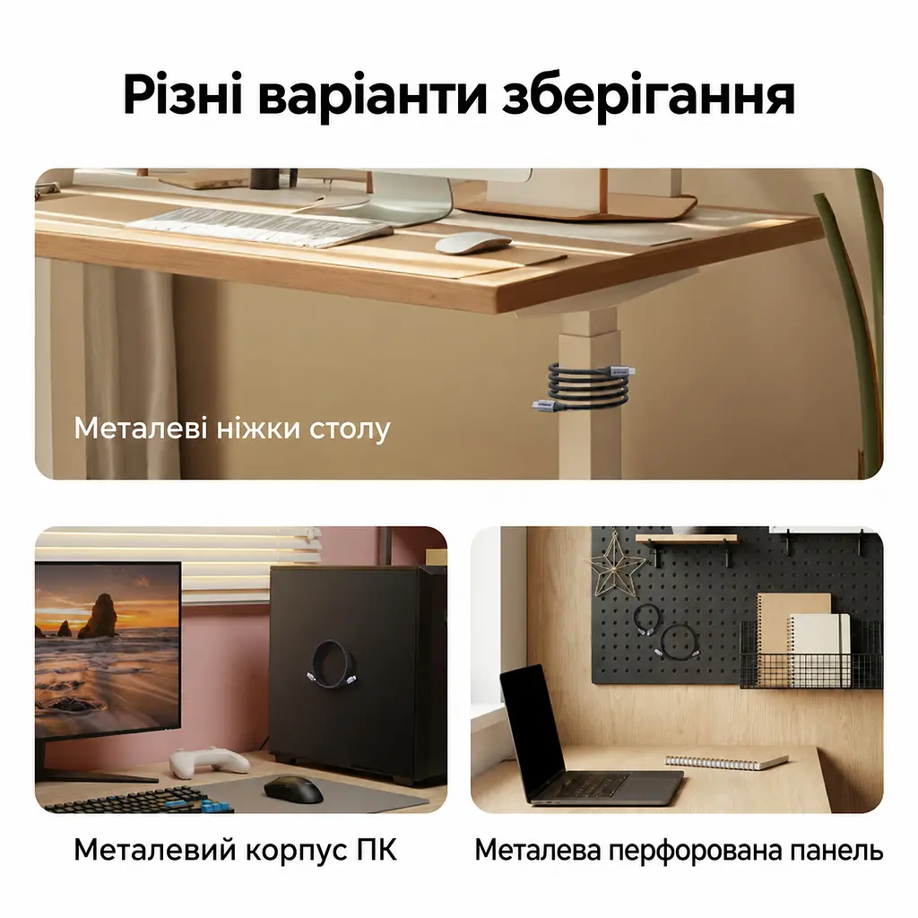 Кабель UGREEN L537 USB-C - USB-C PD 240 Вт 0,5 м сірий (85529) - фото 9