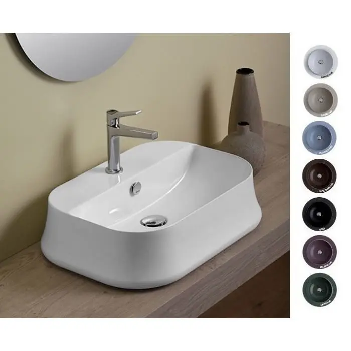 Умивальник Simas Sharp 60x42 см Black matt Чорний матовий SH09NM - фото 2