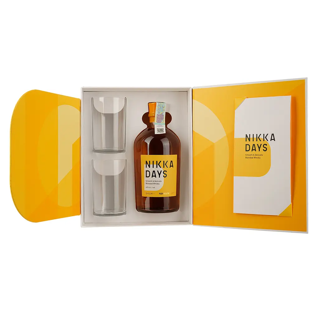 Виски Nikka Days Blended Japanese Whisky, в подарочной упаковке, 40%, 0,7 л + два бокала - фото 4