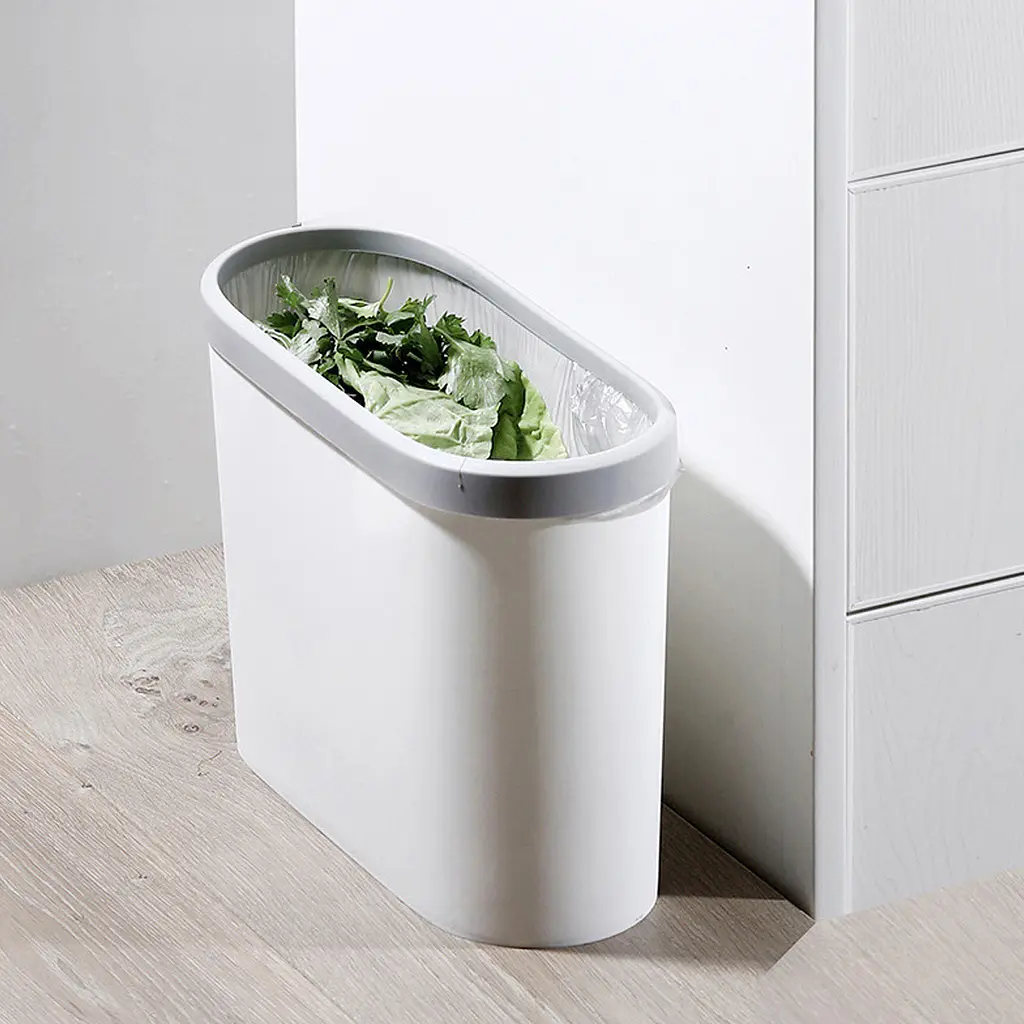Ведро для мусора MBM My Home узкое без крышки 10 л белое (BIN-08 10L WHITE) - фото 7