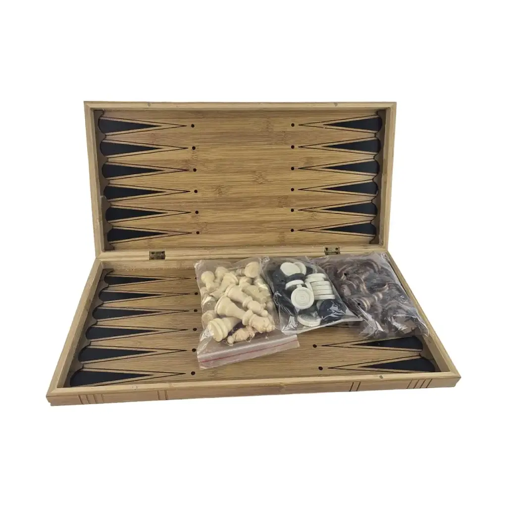 Игровой набор 3в1 нарды и шахматы и шашки 59х59 см (В6030С) - фото 2