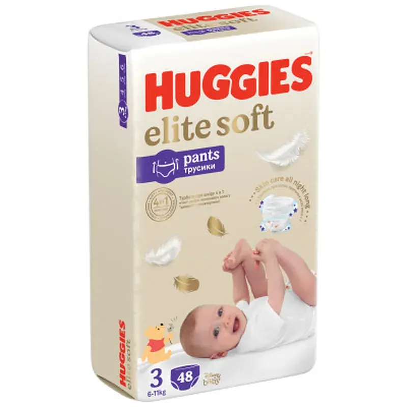 Підгузки Huggies Elite Soft 3 (6-11 кг) Mega 48 шт (5029053549293) - фото 3