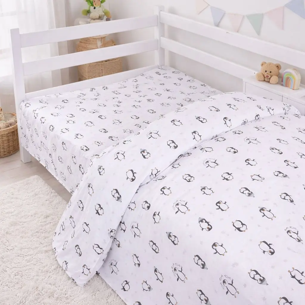 Простыня MirSon бязь Kids Time Sweet Penguin 110x160 см (2200012577271) - фото 3
