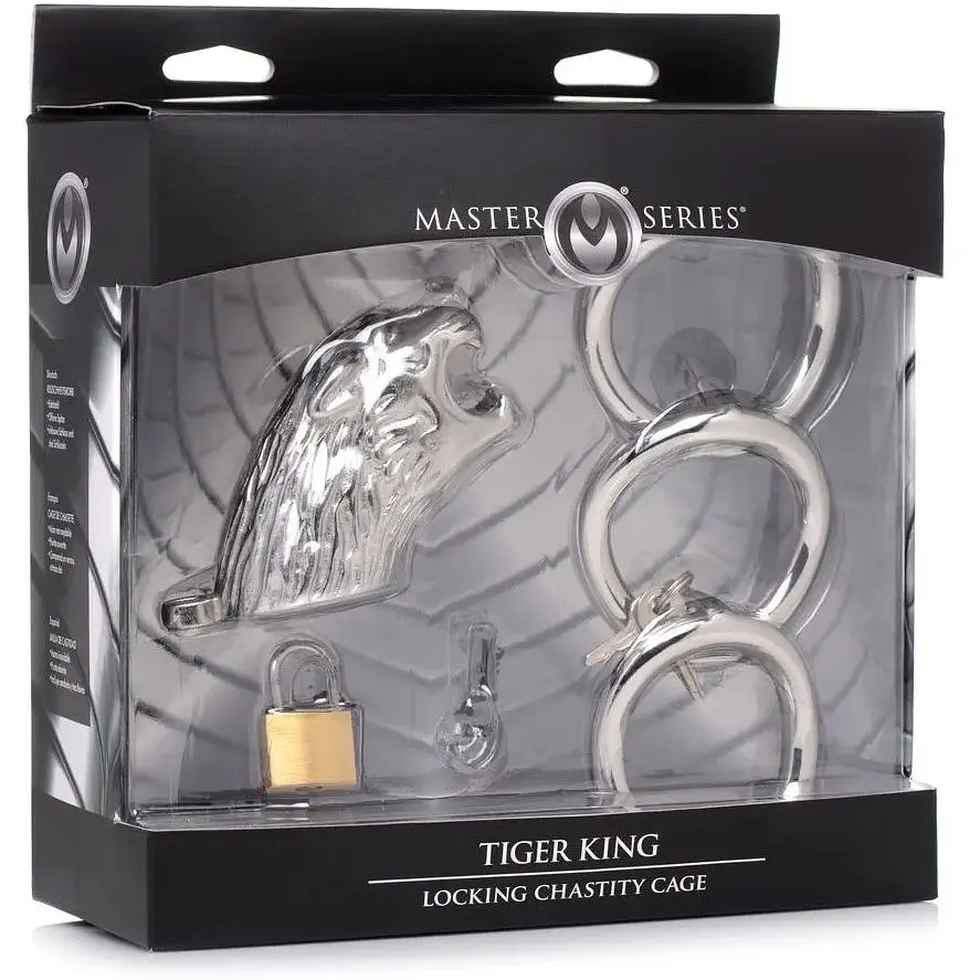 Клітка для члена Master Series Tiger King Cock Cage With Lock - фото 7