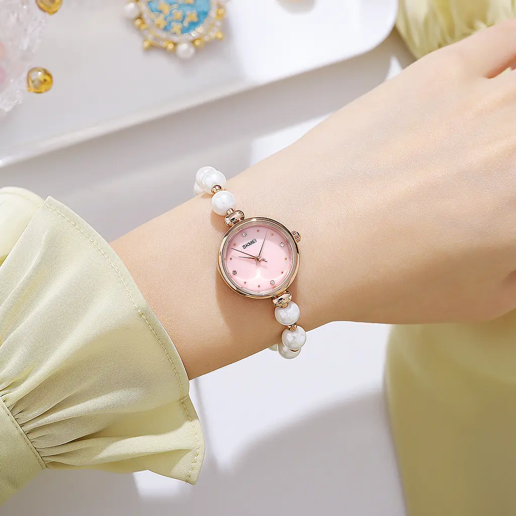 Жіночий наручний годинник 1983PKWT Pink-White Skmei acs0030435 - фото 3
