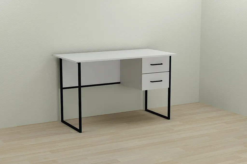 Компьютерный стол Ferrum-decor Таккота 75x140x60 черный ДСП Белый 16мм (FRD-101926) - фото 6