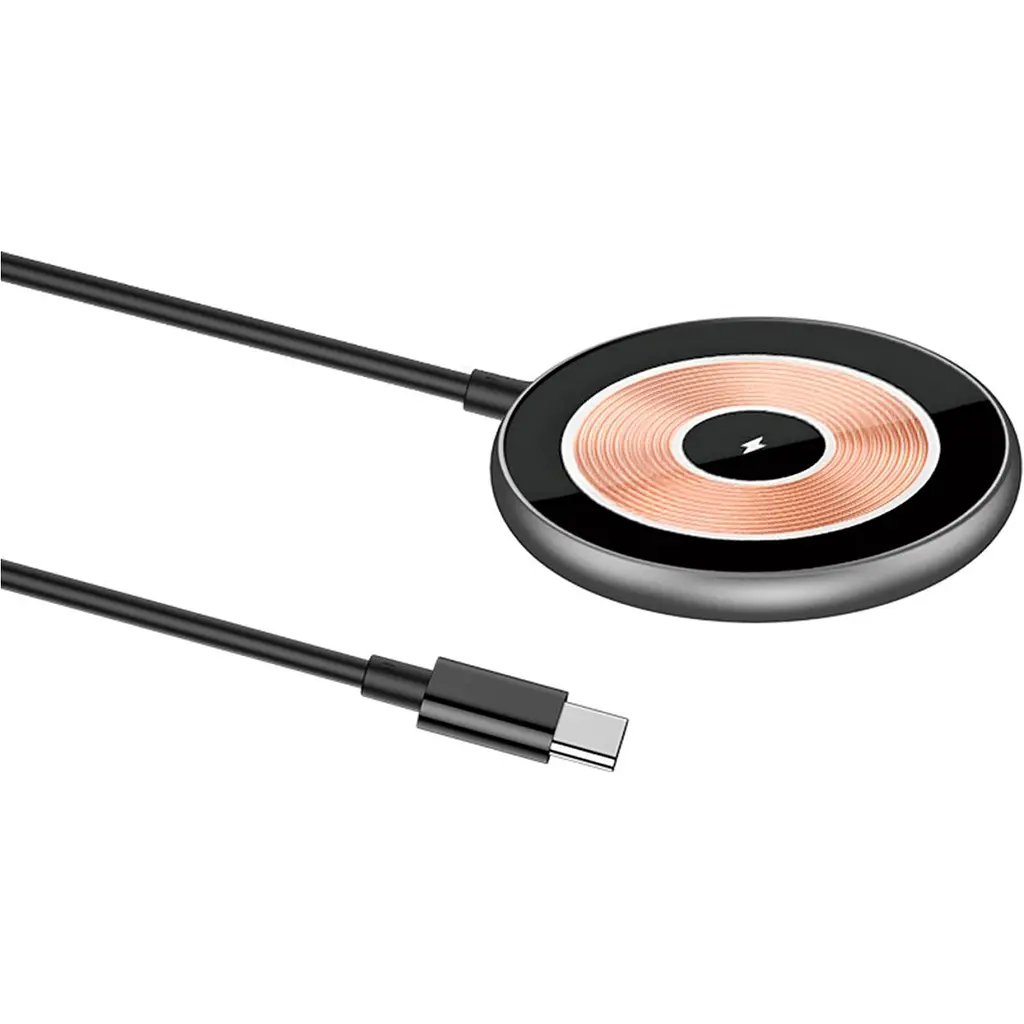 Бездротовий зарядний пристрій WiWU Wi-W007 Strong Magnetic Adsorption with MagSafe Grey (6976195091571) [99970] - фото 3