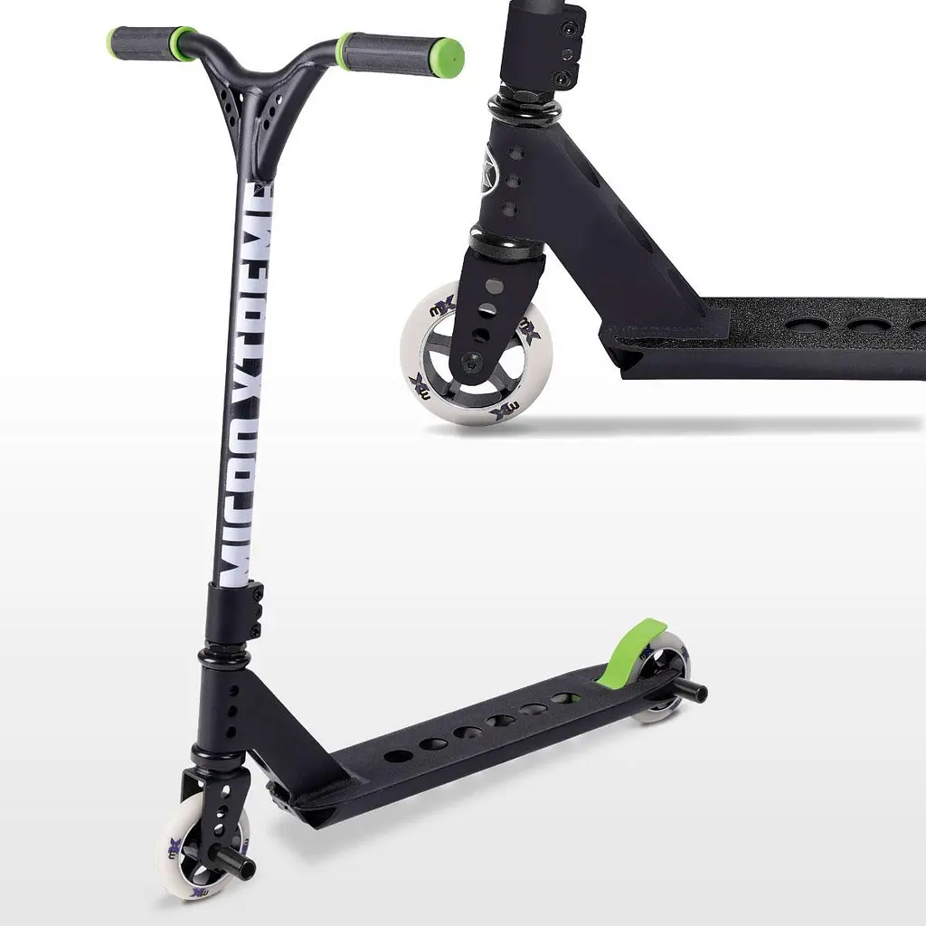 Самокат MICRO серії "Trixx & Ramp" - ЧОРНИЙ (до 100 kg, двоколісний, алюмін.) Micro SA0104 - фото 4