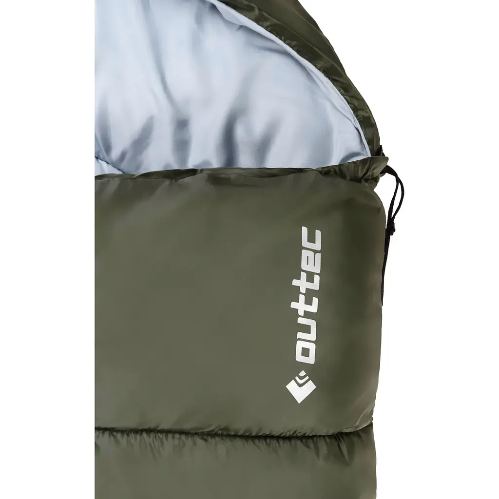 Спальный мешок Outtec одеяло демисезонный с капюшоном хаки - фото 7
