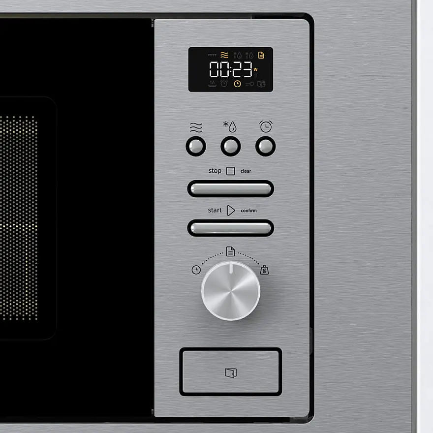 Мікрохвильова піч Gorenje вбудовувана, 20л, міх. управл., 800Вт, гриль, дисплей, інвертор, нерж - фото 4