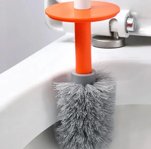 Туалетний йоржик Toilet brush з вигнутою щіткою для важкодоступних місць · Щітка чистяча для унітазу - фото 6
