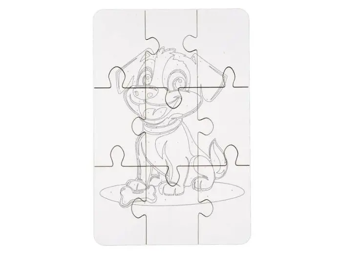 Деревяний пазл-розмальовка Собачка, Puzzleоk (А5) - фото 5