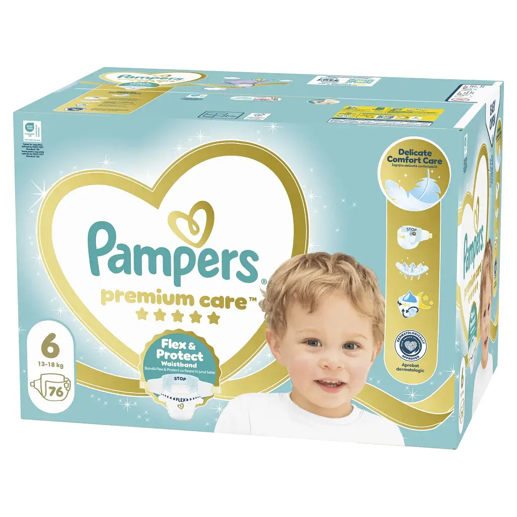 Підгузки Pampers PAMPERS Дитячі підгузники Premium Care Giant (13-18 кг) Мега Упаковка (8006530260176) - фото 2