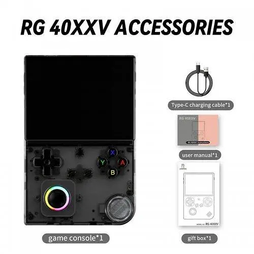 Портативна ігрова консоль Anbernic RG 40XXV 64GB Прозорий чорний - фото 3