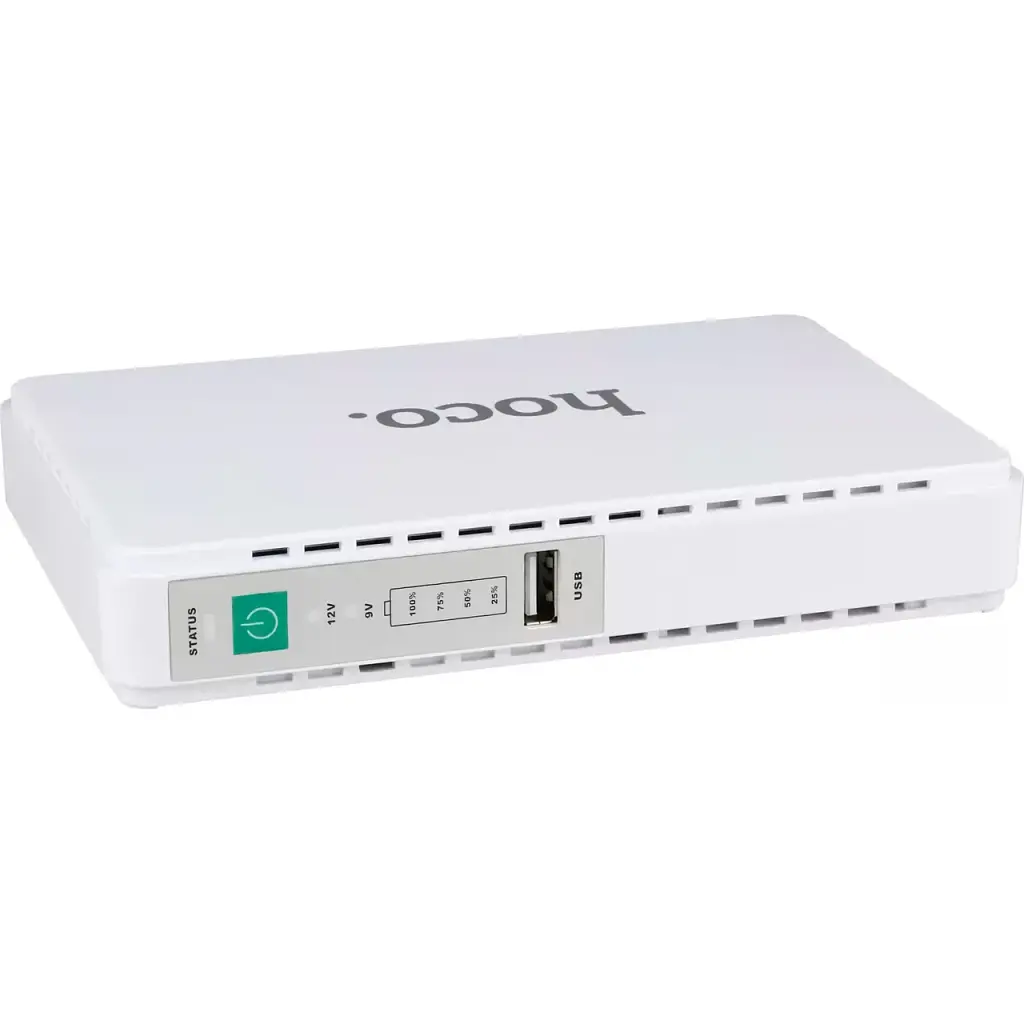 Портативна батарея Powerbank - UPS Hoco DB25 Emergency UPS 5-12V 8800mAh White - фото 2