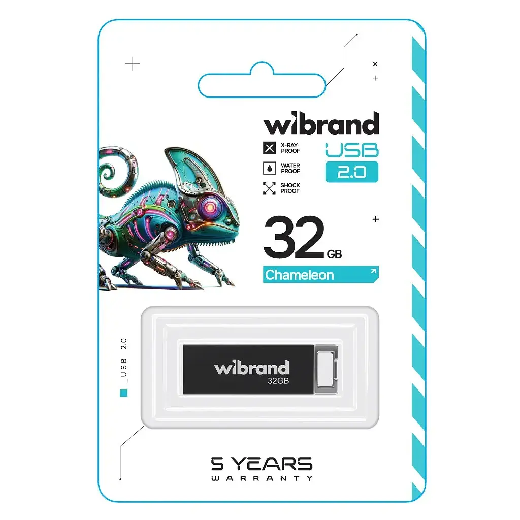 USB флеш накопичувач Wibrand 32GB Chameleon Black USB 2.0 (WI2.0/CH32U6B) - фото 2