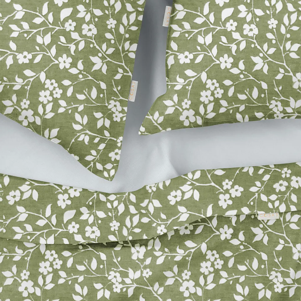 Підковдра полуторна 145х210 Olive Flowers COSAS (4822052281611) - фото 4