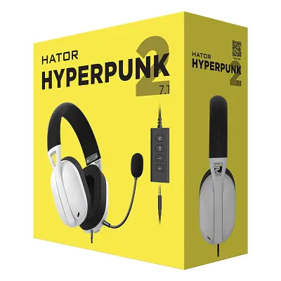 Наушники Hator Hyperpunk 2 USB 7.1 Black/White (HTA-846) - фото 6