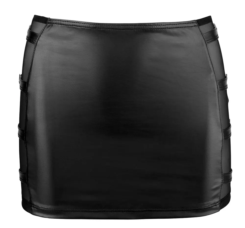 Міні-спідниця Cottelli Party Skirt Buckles, L (чорний) - фото 4