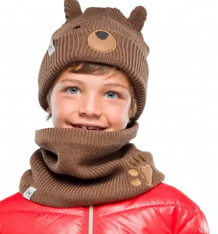 Бафф детский Buff KNITTED & FLEECE NECKWARMER FUNN Коричневый - фото 2