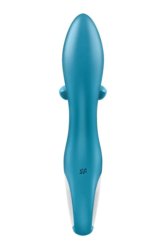 Вібратор-кролик із потрійним відростком Satisfyer Embrace me Turquoise, 2 мотори, діаметр 3,6 см - фото 6