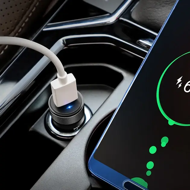 Aвтомобільний зарядний пристрій Hoco Z32 QC 3.0 3A USB (чорний) - фото 4
