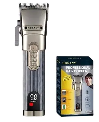 Машинка для стрижки SOKANY SK-16021 акумуляторна довжина зрізу 5 15 мм 4 насадки 2000 мАг Сірий - фото 4