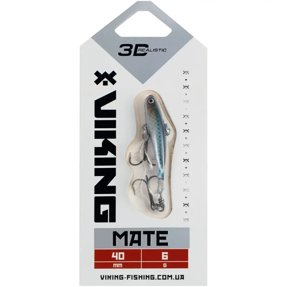 Балансир Viking Fishing Mate Ice Jig 40mm 6g #11 Anchovy - фото 2