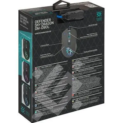 Комп'ютерна мишка Defender Sky Dragon GM-090L Black (52090) - фото 7