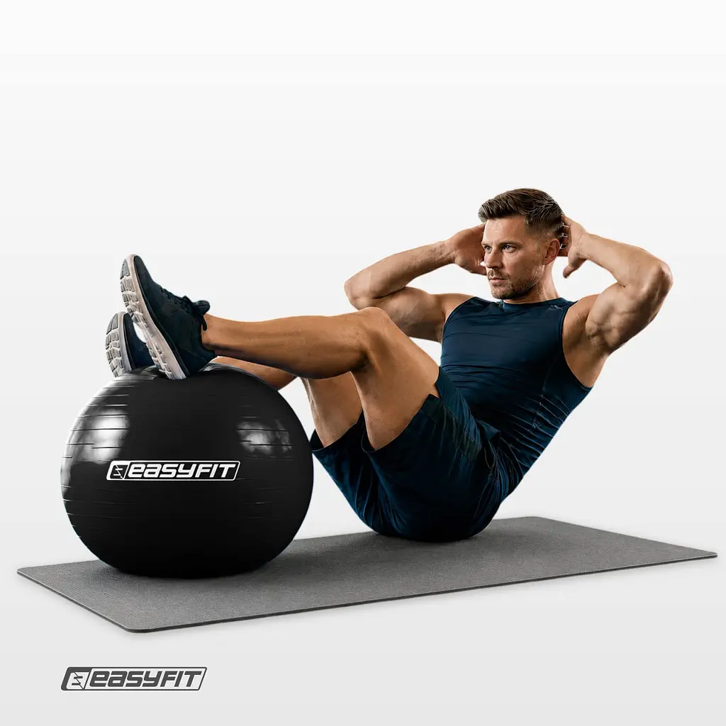 М’яч для фітнесу EasyFit BalanceBall 65 см чорний - фото 8