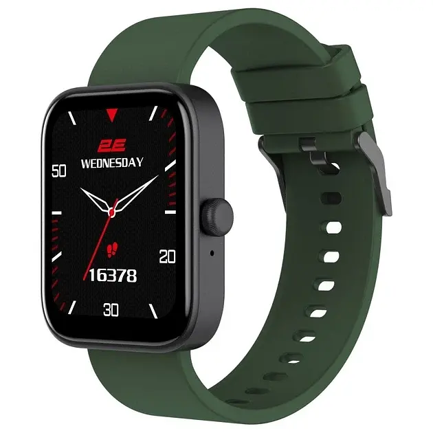 Смарт-годинник 2E Alpha SQ Music Edition 46mm Чорний-Зелений (2E-CWW40BKGN)