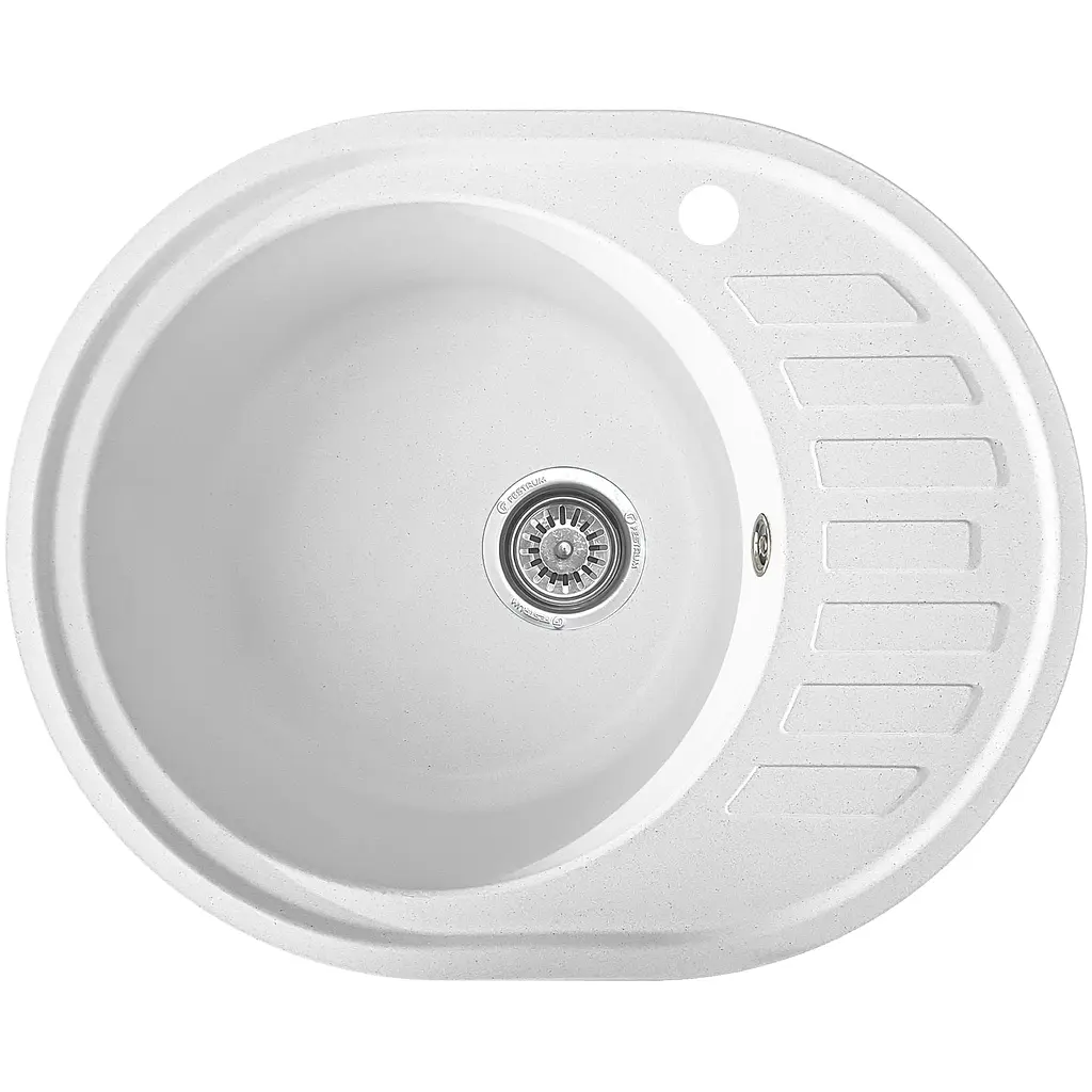 Мийка кухонна Valetti 23N гранітна 610х490 мм біла - фото 2