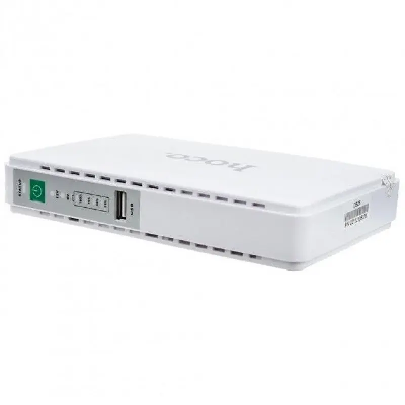 ИБП USP для роутера Hoco DB25 UPS White 8800mAh/18W/1USB/1*9-12V/1*5V/POE 15/24V - фото 4