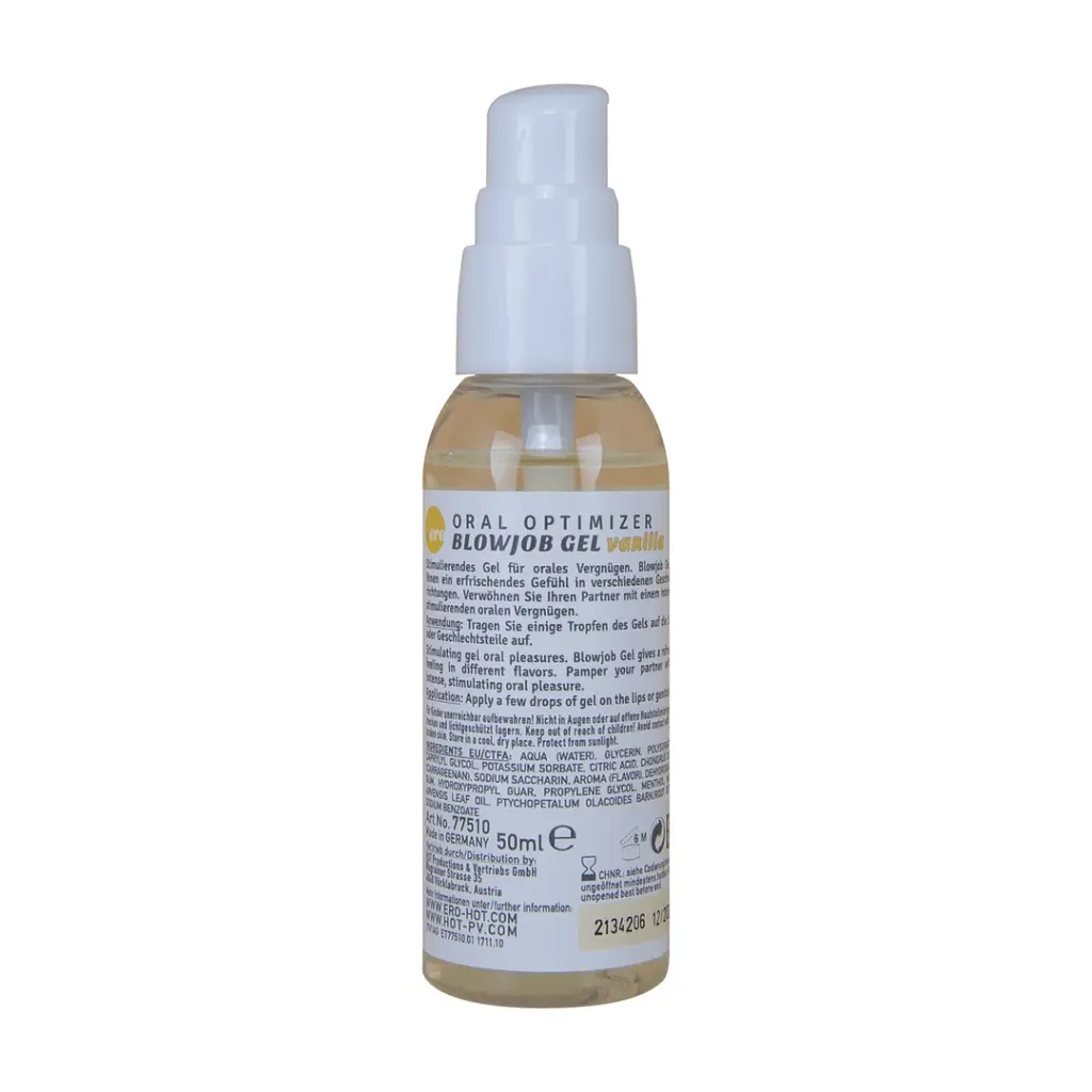 Гель-спрей HOT Oral Optimizer Blowjob Gel Vanilla 50 мл - фото 5