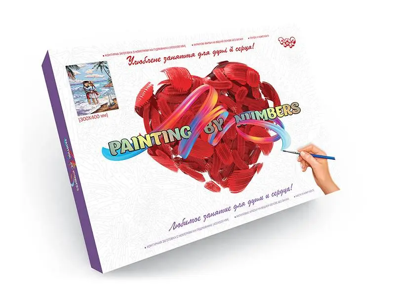Набір для розпису за номерами 30x40 см KpN-03-01,02,03,04...10 "PAINTING BY NUMBERS" в коробці DANKO - фото 7