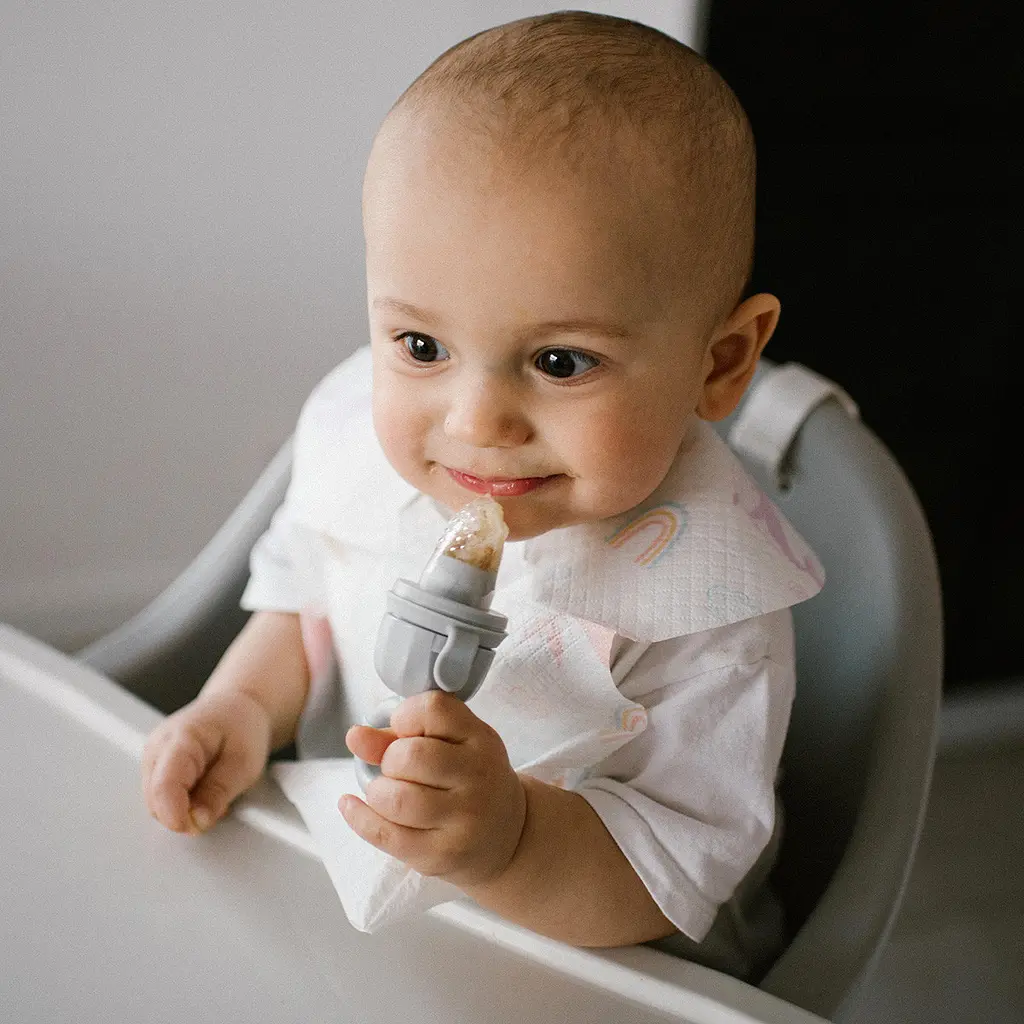Німблер для годування з двома насадками "Діно" BabyOno Сірий - фото 9