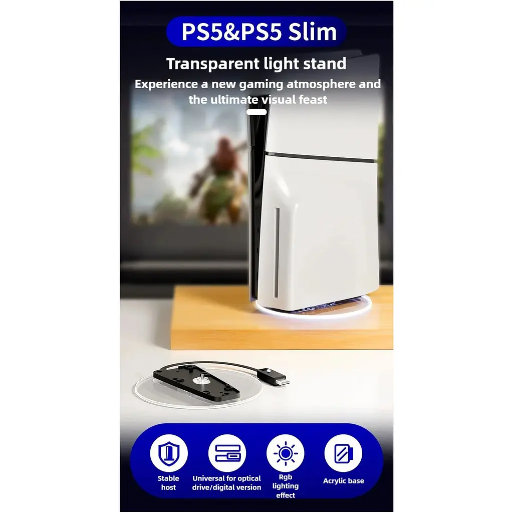 Підставка для консолі IINE L986 RGB для PS5/PS5 Slim [163608] - фото 8