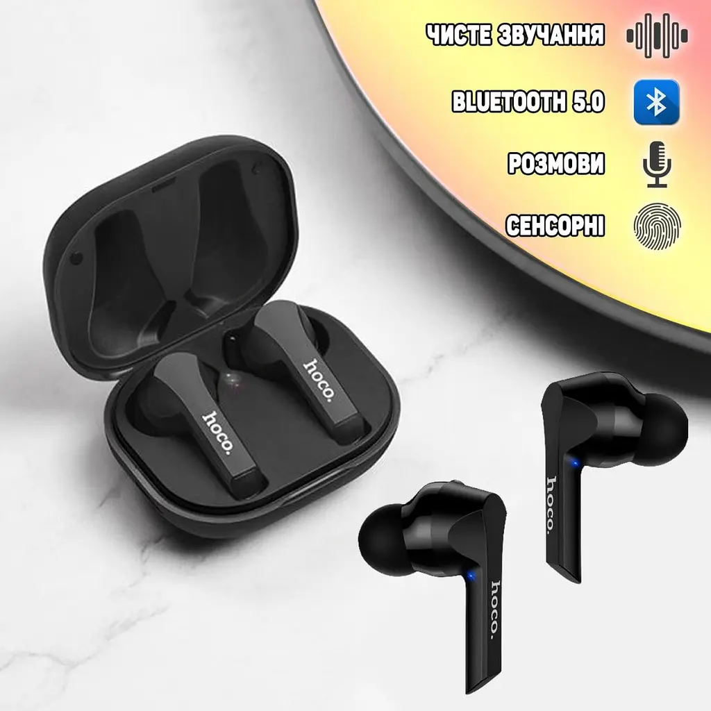 Блютуз Стерео Гарнитура Hoco ES34 Чёрный - фото 3