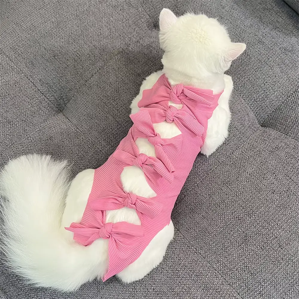 Одяг для котів після операції Holley Bow-knots Pink M - фото 2