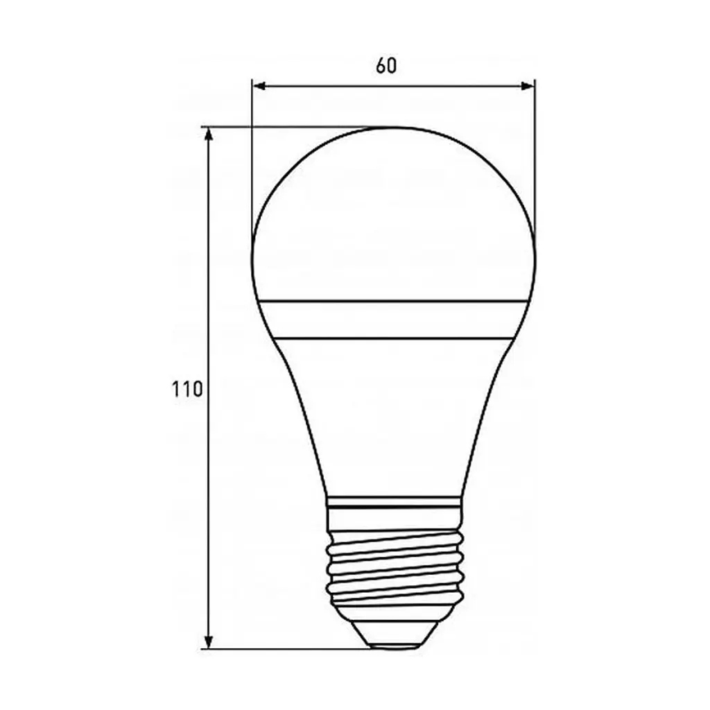 Лампочка EUROELECTRIC LED А60 7W E27 4000K 220V (LED-A60-07274(EE)) - фото 3