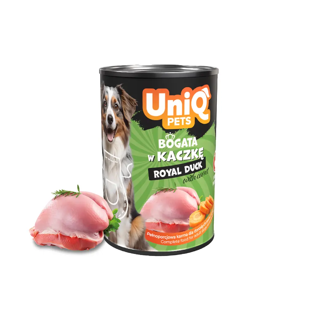 Консерви для собак UNIQ PETS DOG WET FOOD ROYAL DUCK з качкою, 375 г