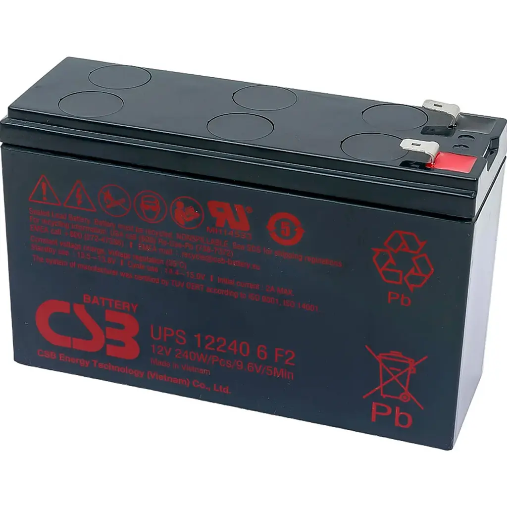 Акумулятор CSB AGM 12V (12V/5Ah/60Wh) (UPS122406) [112327] - фото 2