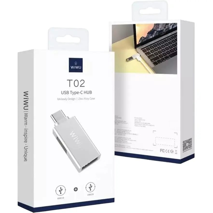 USB-хаб Wiwu T02 Pro Type-C Hub 2хUSB [51409] - фото 3