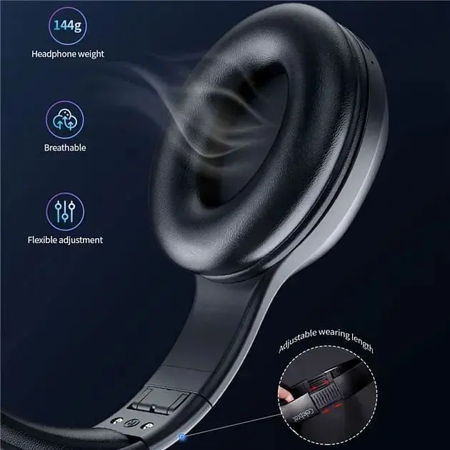 Навушники Celebrat A28 Bluetooth Headphones Black - фото 3